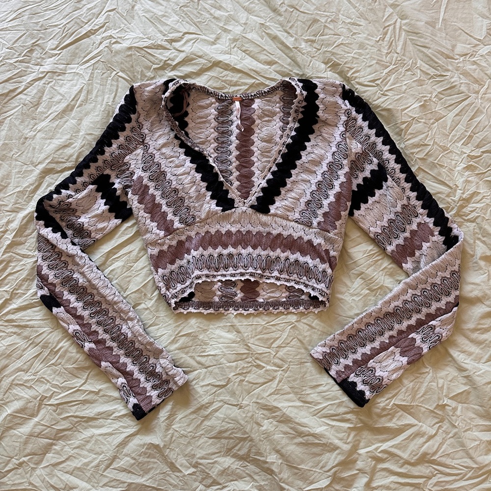 Multicolor Long Sleeve Knit Top
